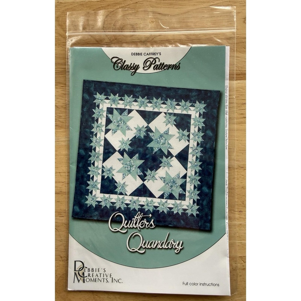 Debbie's Creative Moments Inc. Quilter's Quandary Classy Quilt Patterns 57"x57"
